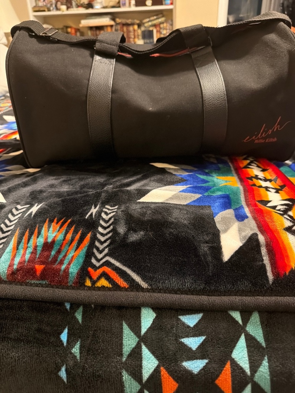 Billie Eilish Duffle Bag Black Red Logo Ulta Travel Bag Zipper New BNWT
